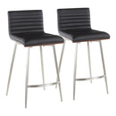 Mason - Contemporary Swivel Counter Stool (Set of 2) by HouseOfZazla
