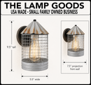 Silo Farmhouse Barn Silver Wall Sconce Light Fixture by The Lamp Goods