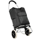 Foldable Shopping Trolley With Wheels And Removable Waterproof Bag - Black by HouseOfZazla