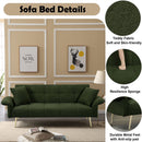 Convertible Double Futon Sofa Bed With Folding Armrests For Living Rooms by HouseOfZazla