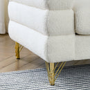 3-seater + 2-seater Combination sofa.White teddy(Ivory)