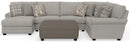 Livingston - Sectional With Comfort Coil Seating, 40" Cocktail Ottoman And Accent Pillows Included