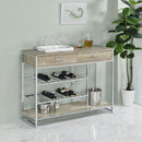 Ethel - 2 Drawer Home Bar Storage With Wine Rack - Oak by HouseOfZazla