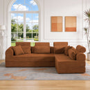 Modern L-Shape Modular Sectional Sofa, Compressed Design by HouseOfZazla