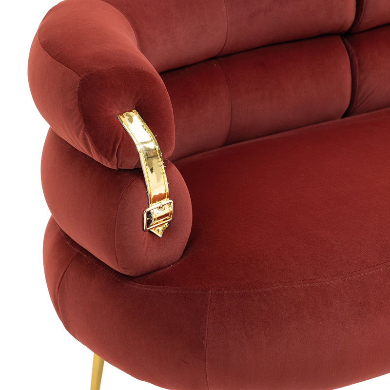 Accent Chair, leisure chair with Golden feet