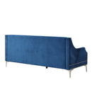 78" Modern Sofa Dutch Plush Upholstered Sofa with Metal Legs, Button Tufted Back Blue