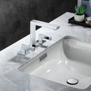 8 inch Widespread Bathroom Faucet Matte Black Bathroom Faucets for Sink 3 Hole Brass 2 Handle Lavatory Square Faucet Modern rv Bathroom Faucets