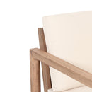 Set of 2 Outdoor Acacia Wood Patio Club Chairs with Beige Cushions by HouseOfZazla
