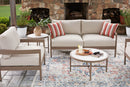 Bluff Trail - Loveseat, Lounge Chairs, Tables Set (Set of 5) - Beige by Unique Piece Furniture