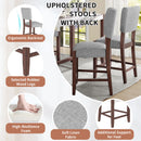 5 Piece Counter Height Dining Set With 4 Upholstered Chairs by HouseOfZazla