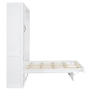 Murphy Wall Bed With Shelves, Wardrobe And LED Lights by HouseOfZazla
