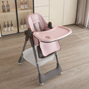 Adjustable Baby High Chair 0-6 Years, Portable Infant Feeding Seat With Safety Belt, Silent Lockable Wheels by HouseOfZazla