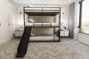 Twin Size House Loft Bed With Slide And Ladder - Black by Unique Piece Furniture