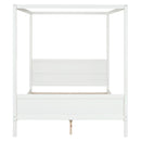 Canopy Platform Bed With Headboard And Footboard, Slat Support Leg