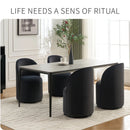 360 Degree Swivel Armless Dining Barrel Chair by Unique Piece Furniture
