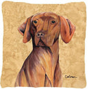 Vizsla Wipe your Paws Decorative Throw Pillow 14x14 Indoor Outdoor Accent Cushion, Fabric Cover with Insert for Sofa, Bed, Porch & Living Room