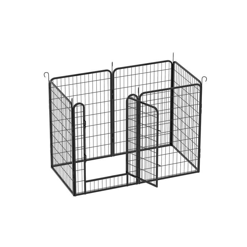 6 Panels Heavy Duty Metal Playpen with door,39.37"H Dog Fence Pet Exercise Pen for Outdoor, Indoor