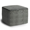 Briella - Square Woven Outdoor / Indoor Pouf - Gray / White by Unique Piece Furniture