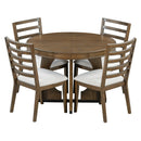 Round Dining Table Set For 4 With Chairs by HouseOfZazla