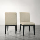Roundhill Furniture - Rocco Contemporary Solid Wood Dining Chairs (Set of 2) - Beige by HouseOfZazla