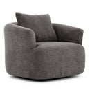 360° Swivel Barrel Sofa Chair With Throw Pillow, Upholstered Accent Chair by HouseOfZazla