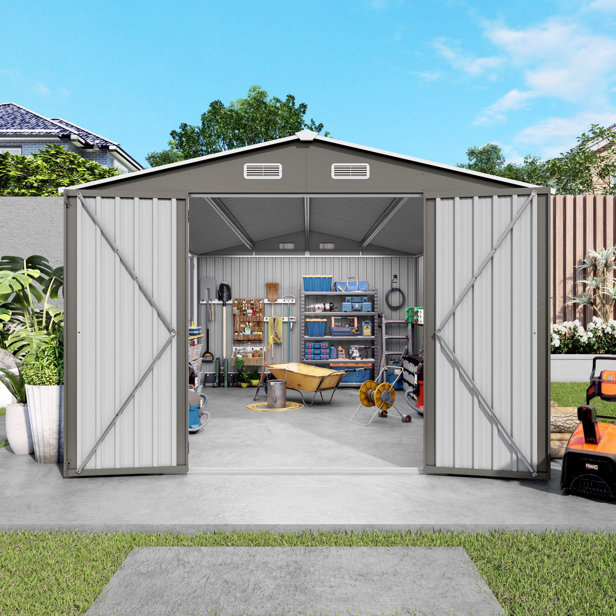 Outdoor Storage Shed With Lockable Doors, photo 8 of 39