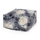 Hazel - Large Square Pouf With Flower Print by Unique Piece Furniture