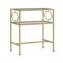 Grifton - Rectangular Glass Accent Table - Antique Gold by HouseOfZazla