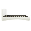 Curved Upholstered Bed with Smart Ambient Lighting by HouseOfZazla