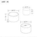 Nesting Ottomans, Round Coffee Table & Bench With Tray (Set of 2) by Unique Piece Furniture