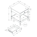 Accent - Table, 2 Tier, Square, Traditional - Walnut