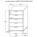 Karena - Rectangular 5 Drawer Chest - White by HouseOfZazla
