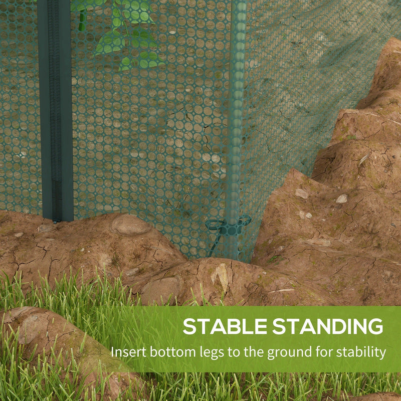 4' x 4' Crop Cage, Plant Protection Tent with Zippered Door and Galvanized Steel Frame, Fruit Cage Netting Cover for Garden, Yard, Lawn, Green