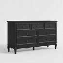 7 Drawer Dresser, Storage Chest - Black by HouseOfZazla