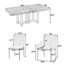 Topmax - 7 Piece Rustic Extendable Dining Table Set With Removable Leaf, 2 Arm Chairs And 4 Armless Chairs by HouseOfZazla