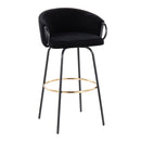 Claire - Contemporary / Glam Barstool With Footrest (Set of 2) by HouseOfZazla