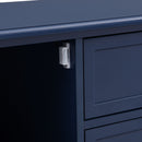 TV Stand, Entertainment Center With Dual Drawers And Hidden Storage, Cabinet With Soft Closing Doors And Sleek Panel Design