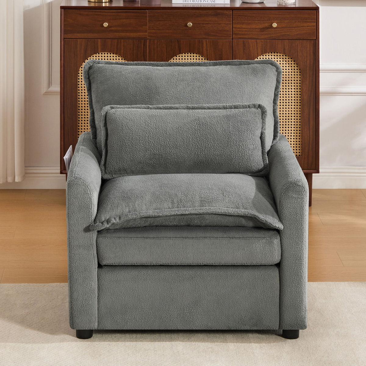 Modern Single Seat Accent Chair With Side Storage Pockets, photo 12 of 40