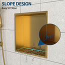 Stainless Steel Shower Niche With Seamless Design For Bathroom Storage