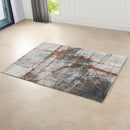 Quarry - 5' X 6.5' Abstract Area Rug - Gray / Orange by HouseOfZazla