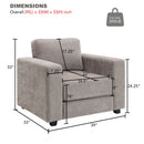 Oversized Accent Chair With Widen Arm For Living Room