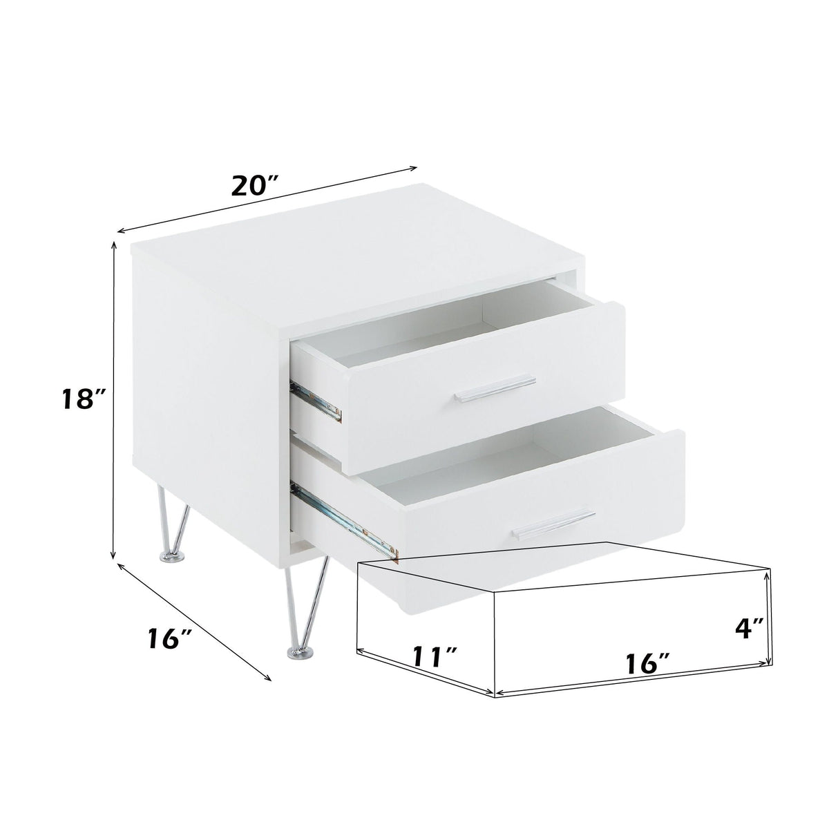 Deoss - Accent Table - White, photo 2 of 8