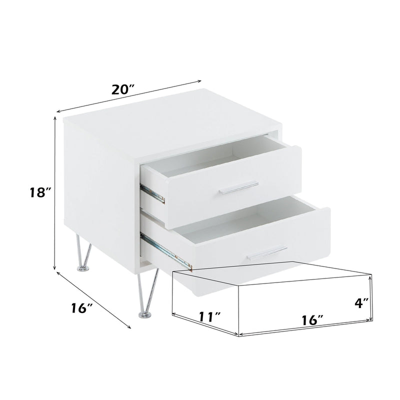 Deoss - Accent Table - White, photo 2 of 8