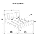 Clement - Upholstered Eastern King Bed - Dark Brown