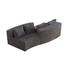 Curved Sectional Sofa With 4 Pillows, Modular Semi Circular Design by HouseOfZazla