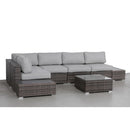 Wicker Sectional Seating Group With Cushions by Unique Piece Furniture