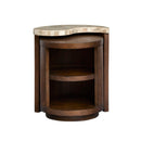Burnt Umber Nesting End Table Modern Sculptural Design