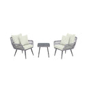 Cannes - 3 Piece Outdoor Patio Conversation Set by HouseOfZazla