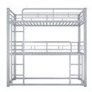 Triple Bunk Bed With Sturdy Construction And Space Saving Design by HouseOfZazla