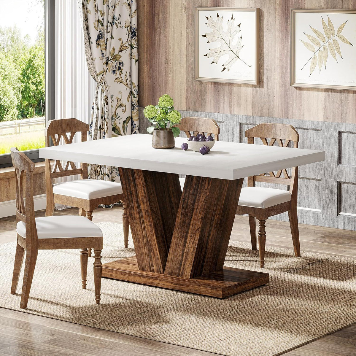 Dining Table With Pedestal Base For 4 - 6 People, photo 4 of 8